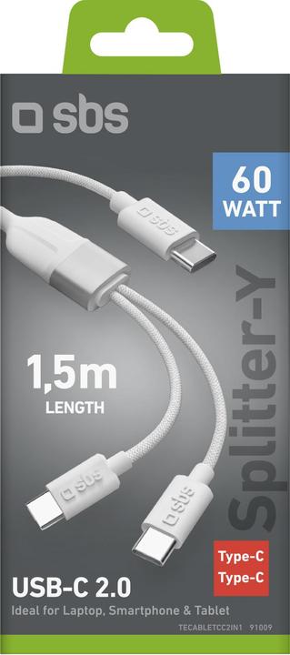 Produktbild SBS Ladekabel (1.50 m, USB 3.0, 60 W)