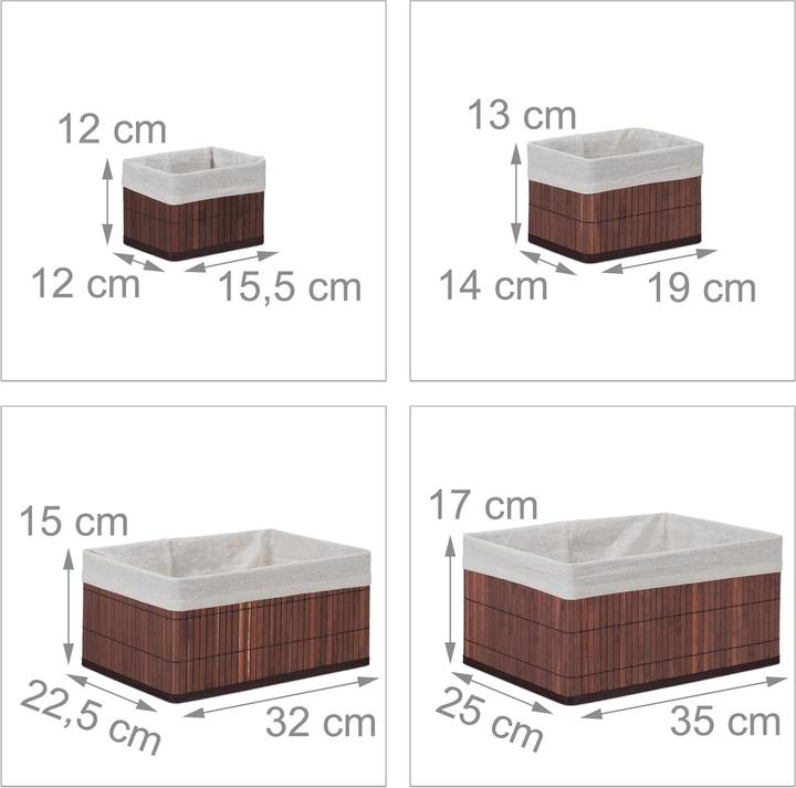 Produktbild Relaxdays 6x Aufbewahrungskorb