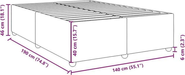 Image du produit vidaXL Bettgestell (140 x 190 cm)