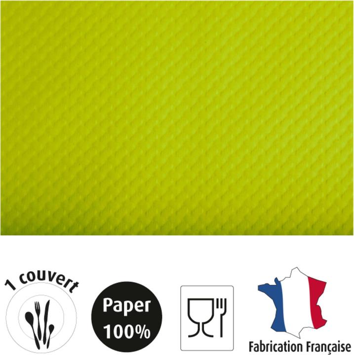 Produktbild PROnappe Einweg-Tischset, 400 x 300 mm, kiwigrn (40 x 30 cm)