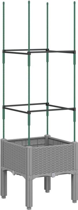 Image du produit vidaXL Bac à plantes avec treillis PP