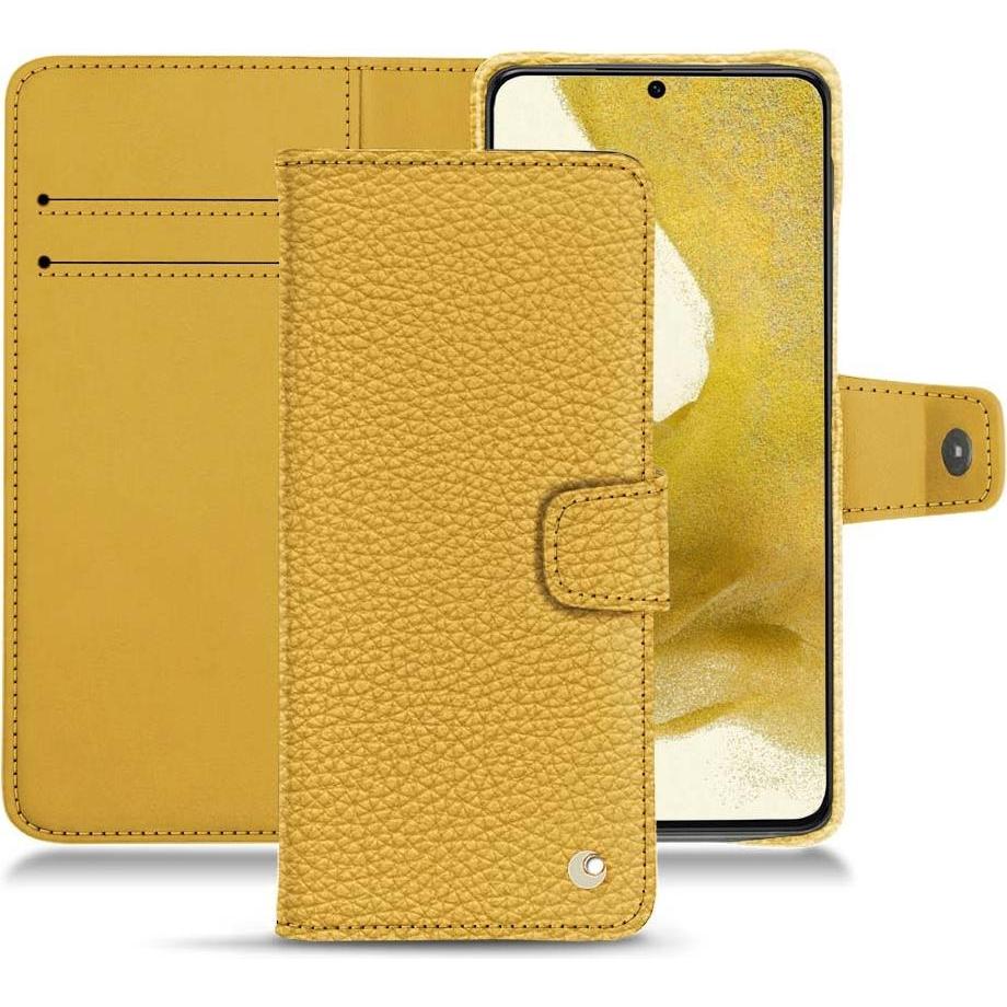 Noreve Lederschutzhülle Wallet (Samsung Galaxy S22), Smartphone Hülle, Orange