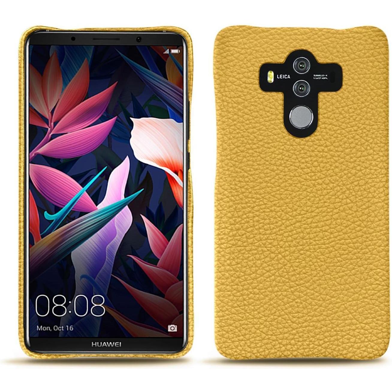 Noreve Lederschutzhülle (Huawei Mate 10 Pro), Smartphone Hülle, Orange