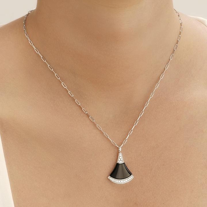 Produktbild Charles Garnier Halskette aus Silber, schwarzem Achat, Zirkonoxid (Silber)
