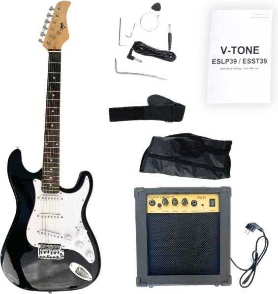 Actual product image V-tone E-Gitarre ESST39 BK 4/4 Stratocaster (Electric guitar)