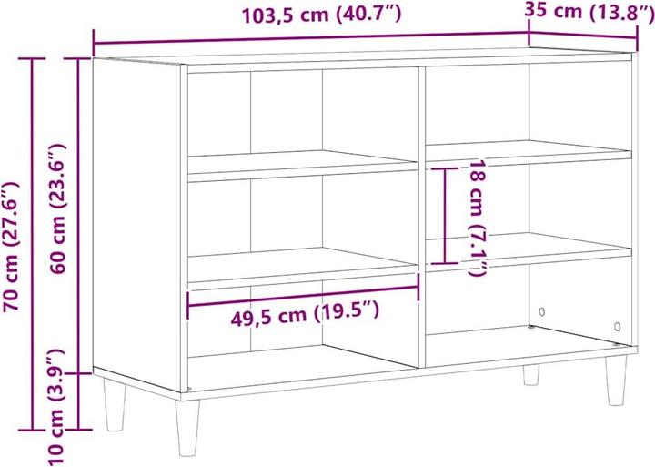 Immagine prodotto VidaXL Credenza (103,5 x 35 x 70 cm)