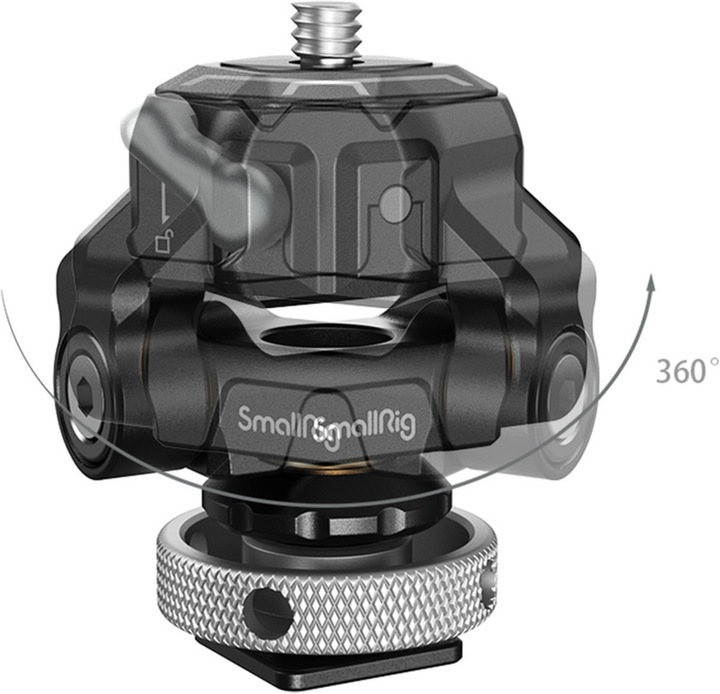 Actual product image SmallRig 3514 Drop in HawkLock Mini Quick Release Monitor Mount with Cold Shoe