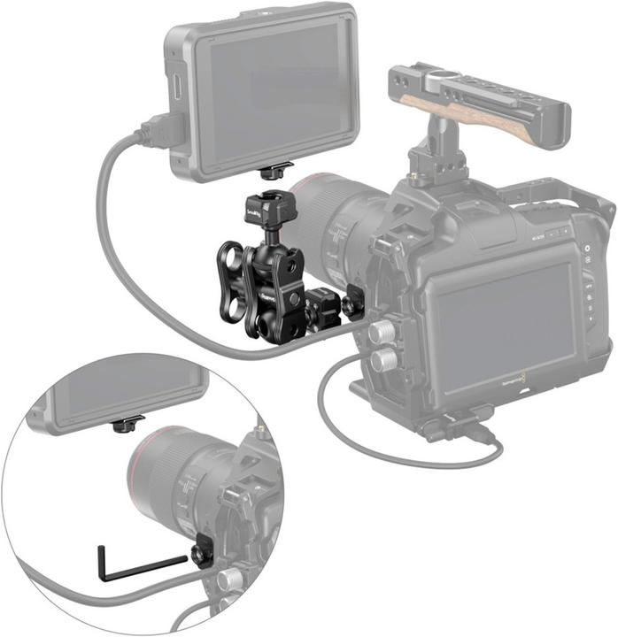 Productafbeelding SmallRig 3515 Drop in HawkLock Mini Magic Arm met quick release balhoofd (Statief snelkoppelingsplaat)