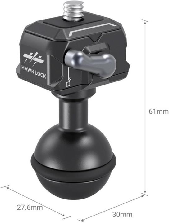Produktbild SmallRig 3600 Drop in HawkLock Mini Schnellspanner 1/4" 20 Kugelkopf