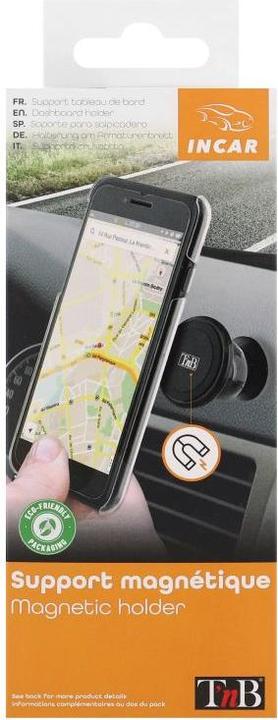 Image du produit T'nB Support magnétique rotatif de téléphone compatible (Noir)