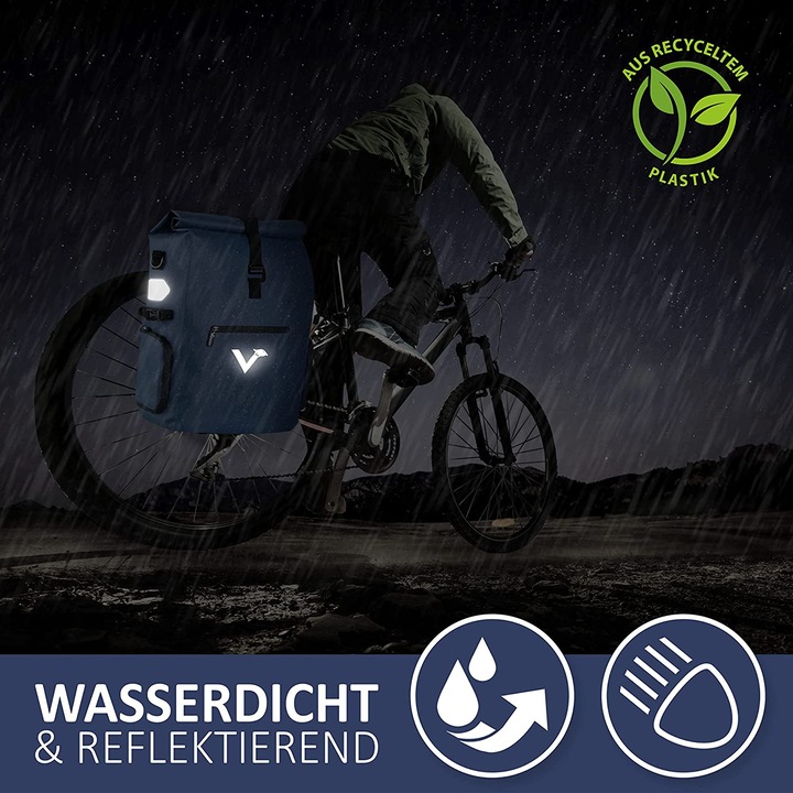 Produktbild Valkental ValkPro 3in1 Fahrradtasche - hochfunktionales Multitalent (26 l, Gepäckträgertasche)