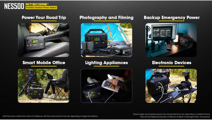 Actual product image Nitecore NES500 portable power generator for outdoors (518 Wh)
