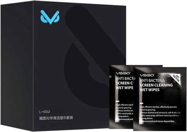 Actual product image VSGO Anti Bacteria Screen Cleaning Wipes (60 sticks)