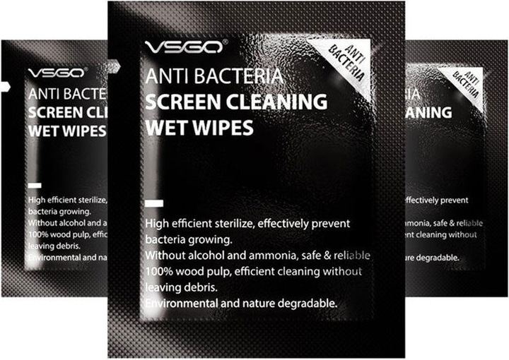 Actual product image VSGO Anti Bacteria Screen Cleaning Wipes (60 sticks)