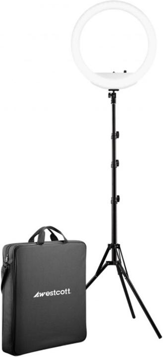 Westcott 18â Bi Color LED Ring Light Kit avec piles et support (Batterie du flash)