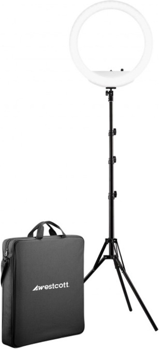 Westcott 18â Bi Colour LED Ring Light Kit with Batteries and Stand (Flash unit battery)