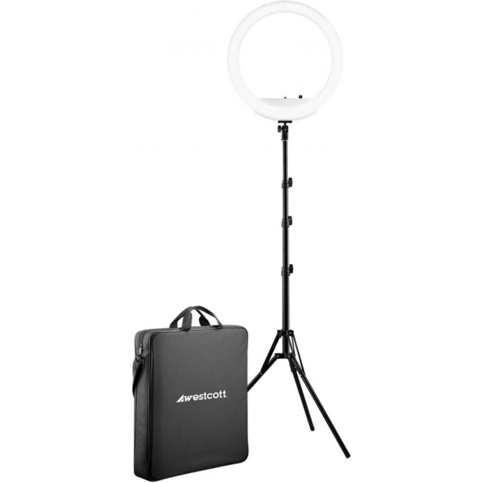 Westcott 18â Bi Color LED Ring Light Kit mit Batteries und Stand (Blitzgerät Akku), Blitzgerät Zubehör