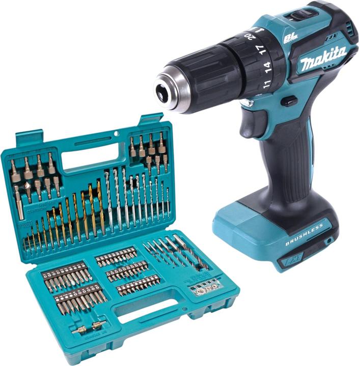 Image du produit Makita DHP 483 Z Akku Schlagbohrschrauber 18 V 40 Nm Brushless + 102 tlg. Bit Bohrer Set - ohne (Fonctionnement sur batterie)