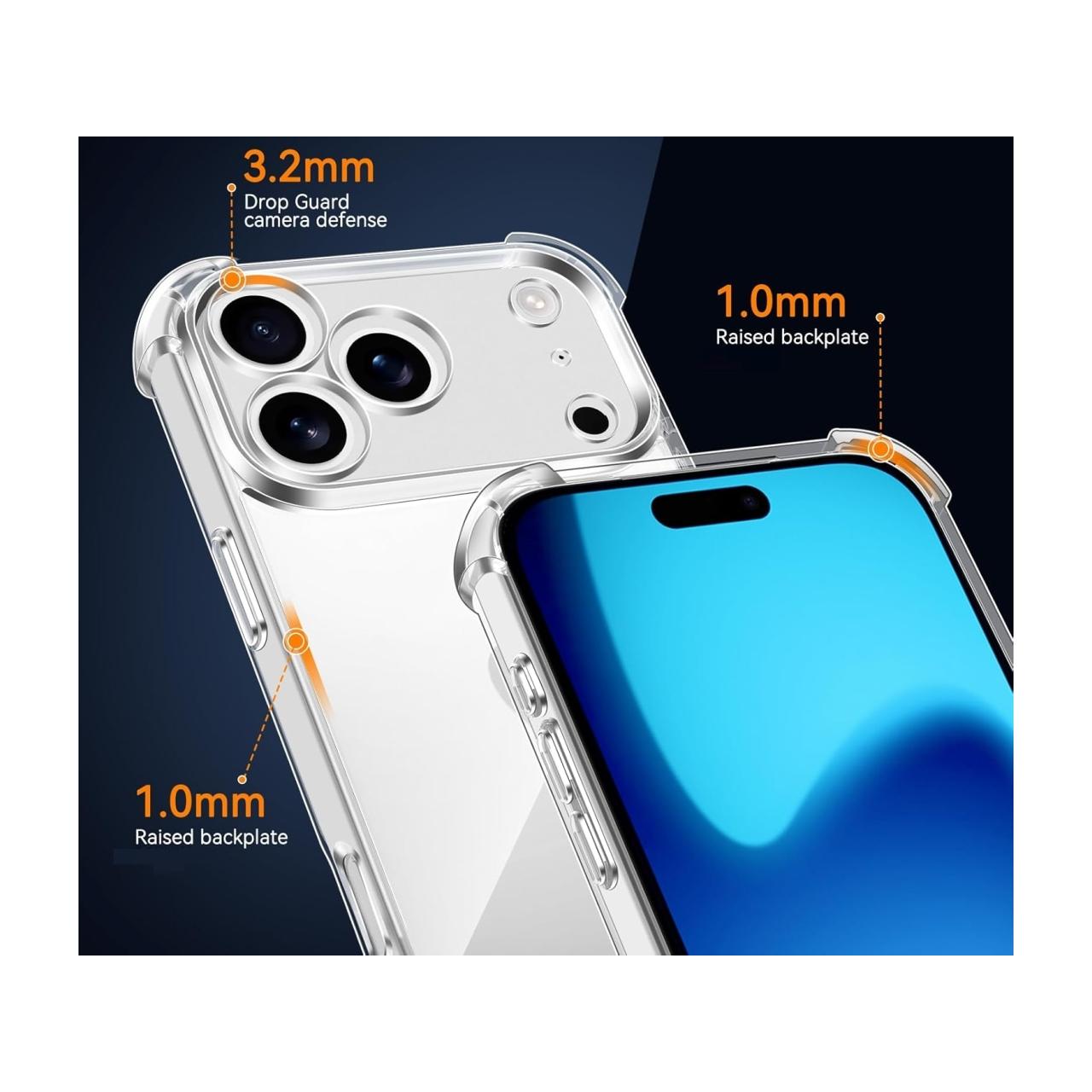 Screenguard Crystal Soft Airbag Bumper Hülle (Apple iPhone 17 Pro Max), Cover smartphone, Trasparente