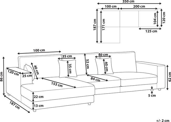 Actual product image Beliani Lofoten (Corner sofa)
