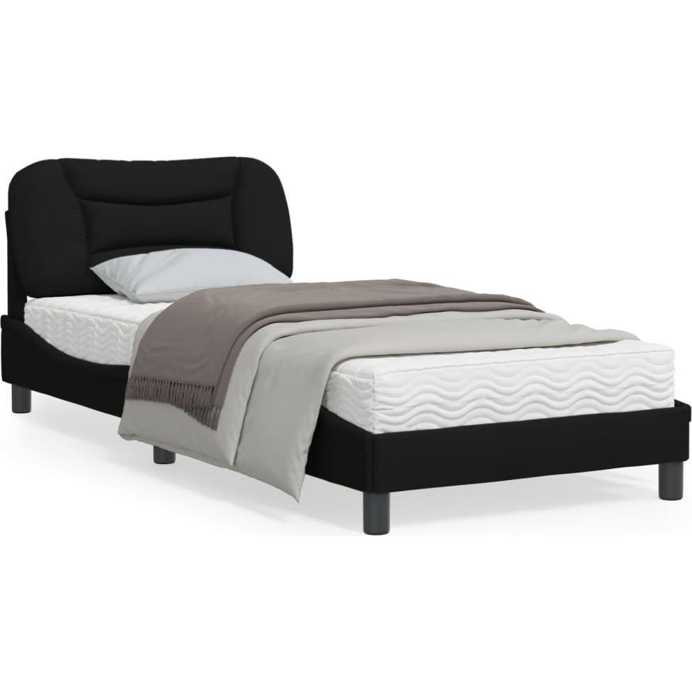 Thumbnail - VidaXL, Bett, Bettgestell mit Kopfteil Stoff (90 x 200 cm)