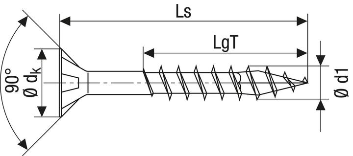 Image du produit Spax Vis à panneaux d'aggloméré SK T20 5,0x100 mm (200 Vis par pièce)