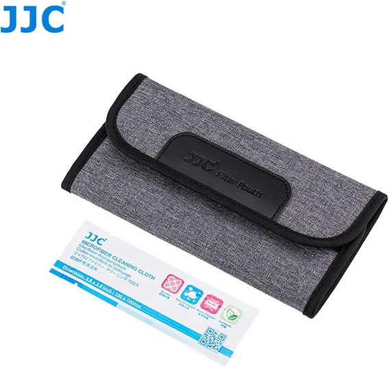 Actual product image JJC FP K4S Grey Filter Pouch holds 4 filters up to 58mm (58 mm)