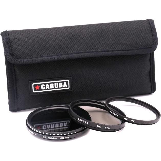 Caruba UV+CPL+variablem ND2 400 Set 58mm (UV-Filter, 58 mm), Objektivfilter