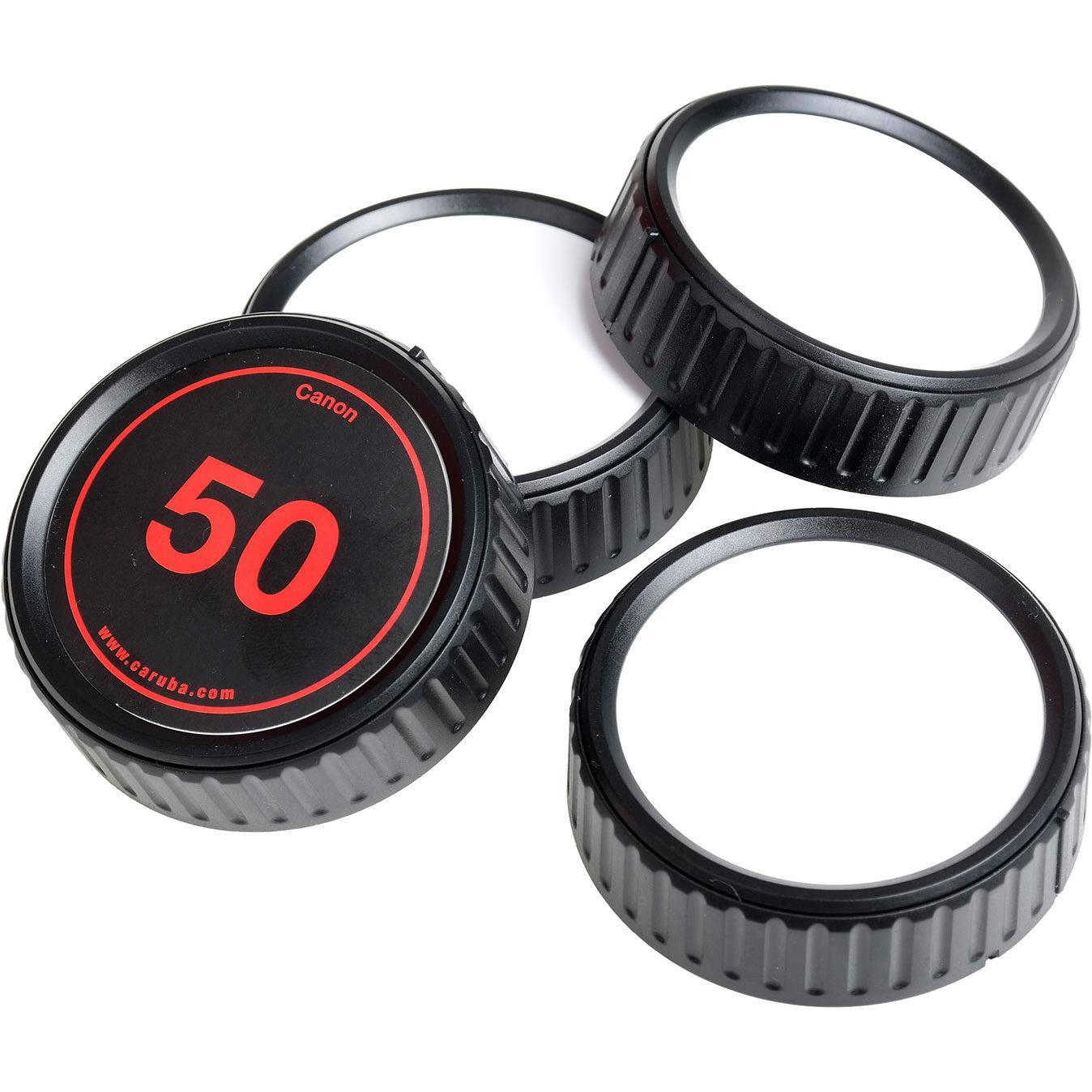 Caruba beschreibbares hinteres Objektivdeckelset Canon (4 Stuks), Objektivdeckel