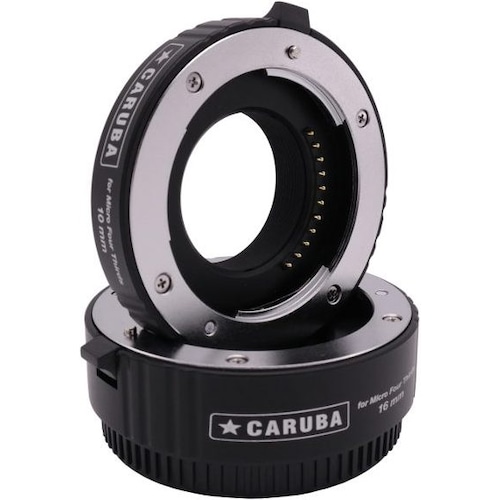 Caruba Extension Tube Set Olympus/Panasonic MFT Chrom (Version II) (Makro-Zwischenring, Micro Four Thirds), Objektivkonv...