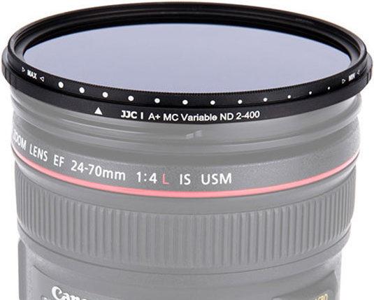 Actual product image JJC F NDV82 Variable ND Filter (ND2 400) (Neutral density filter, 82 mm)