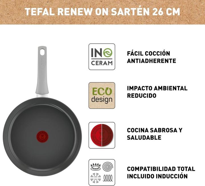 Produktbild Tefal Renew On 2-teiliges Pfannenset  24/28 cm, Keramik (Pfannenset + Topfset, Aluminium)
