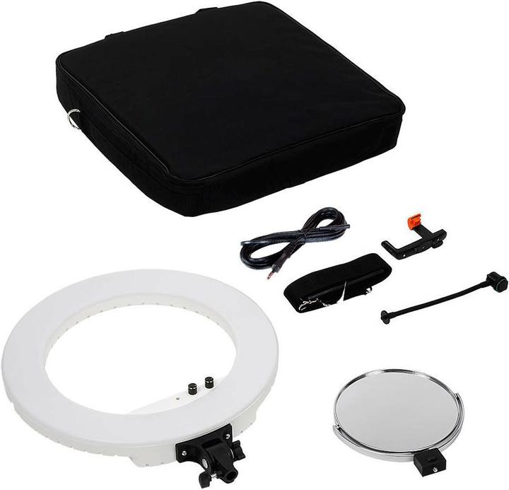 Image du produit Caruba Vlogger 18 pouces rond LED Set PRO avec sac Blanc (Éclairage annulaire, Lumière vidéo)