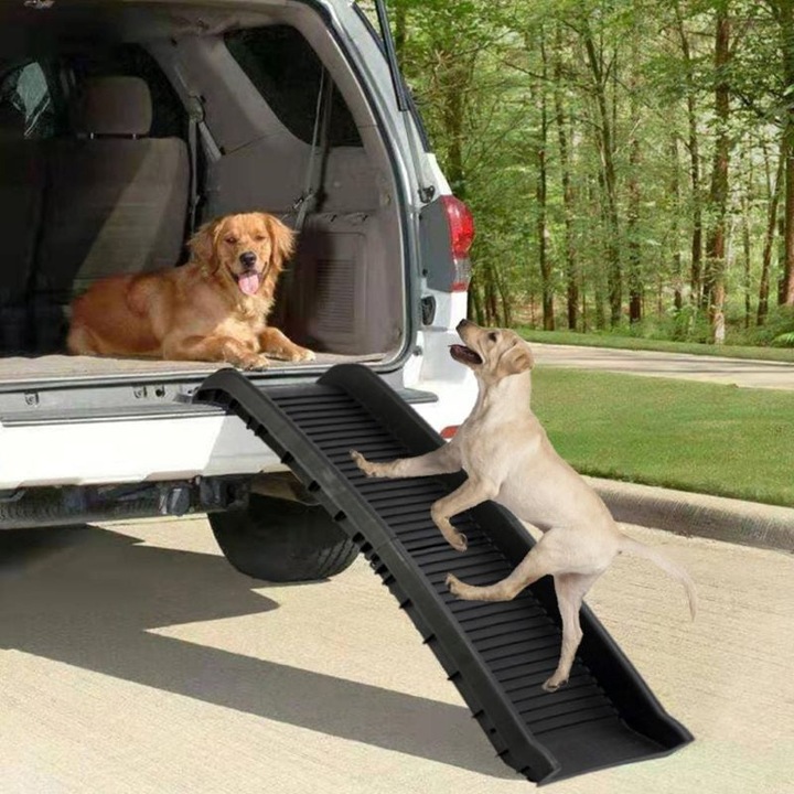 Produktbild Hermex Hunderampe Klapp-Rampe Einstieghilfe Aufstiegshilfe Tiertransport (Hund, Waschbar, Faltbar)