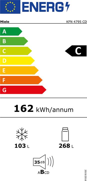 Energie-Label Miele KFN 4795 CD (371 l)