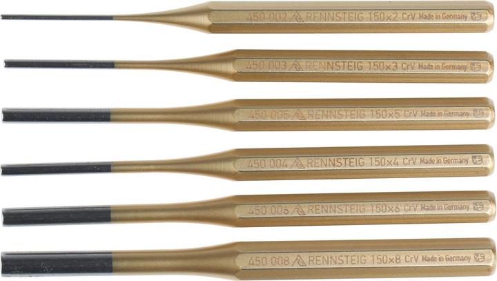 Actual product image RS PRO Parallel Pin Punch Set 2,3,4,5,6,8mm