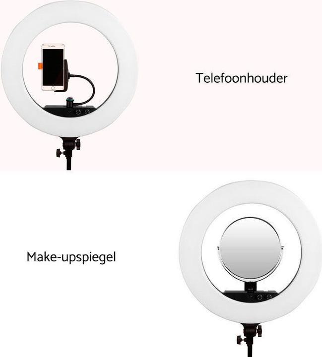 Image du produit Caruba Vlogger 18 pouces rond LED, set économique avec sac noir (Éclairage annulaire)