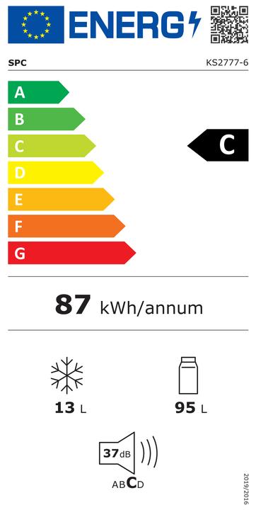 Label énergétique SPC KS2777-6 PK (108 l)