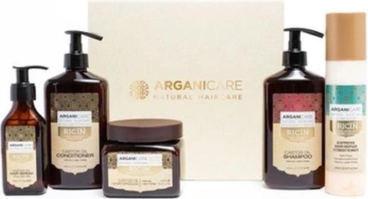 Arganicare Castor Oil Gift Set 2024 5 Treatments (Haarpflege Set)
