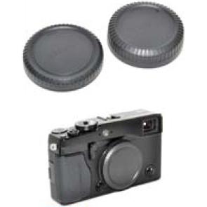 Caruba hinterer Linsen und GehÃ¤usedeckel fÃ¼r Fuji X Mount, Objektivdeckel, Schwarz