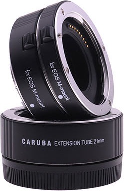 Actual product image Caruba Extension Tube Set Canon M Series Aluminium (Macro intermediate ring, Canon EF-M)