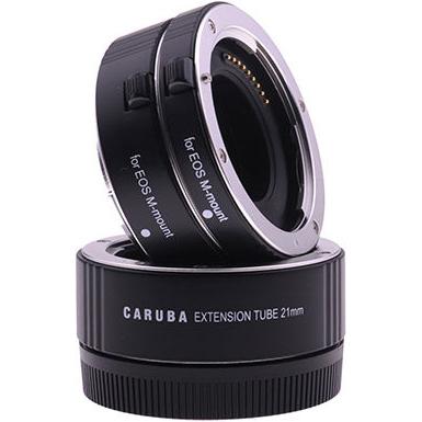 Caruba Extension Tube Set Canon M Serie Aluminium (Makro-Zwischenring, Canon EF-M), Objektivkonverter, Silber