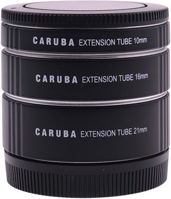 Actual product image Caruba Extension Tube Set Canon M Series Aluminium (Macro intermediate ring, Canon EF-M)