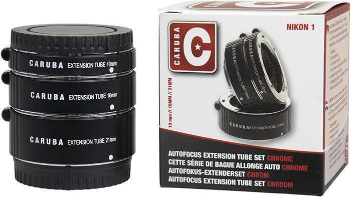 Produktbild Caruba Extension Tube Set Nikon 1 Serie Chrom (Makro-Zwischenring, Nikon 1)