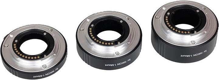 Actual product image Caruba Extension Tube Set Nikon 1 Series Aluminium (Macro intermediate ring, Nikon 1)