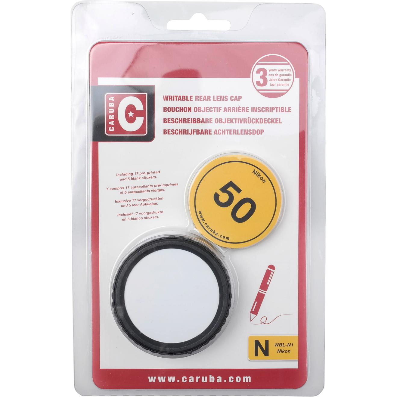 Thumbnail - Caruba beschreibbarer hinterer Objektivdeckel Nikon, Objektivdeckel