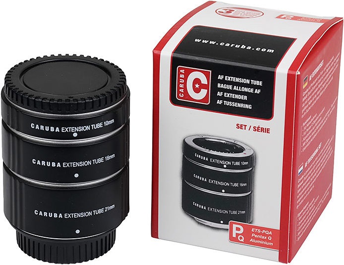 Actual product image Caruba Extension Tube Set Pentax Q Aluminium (Macro intermediate ring, Pentax Q)