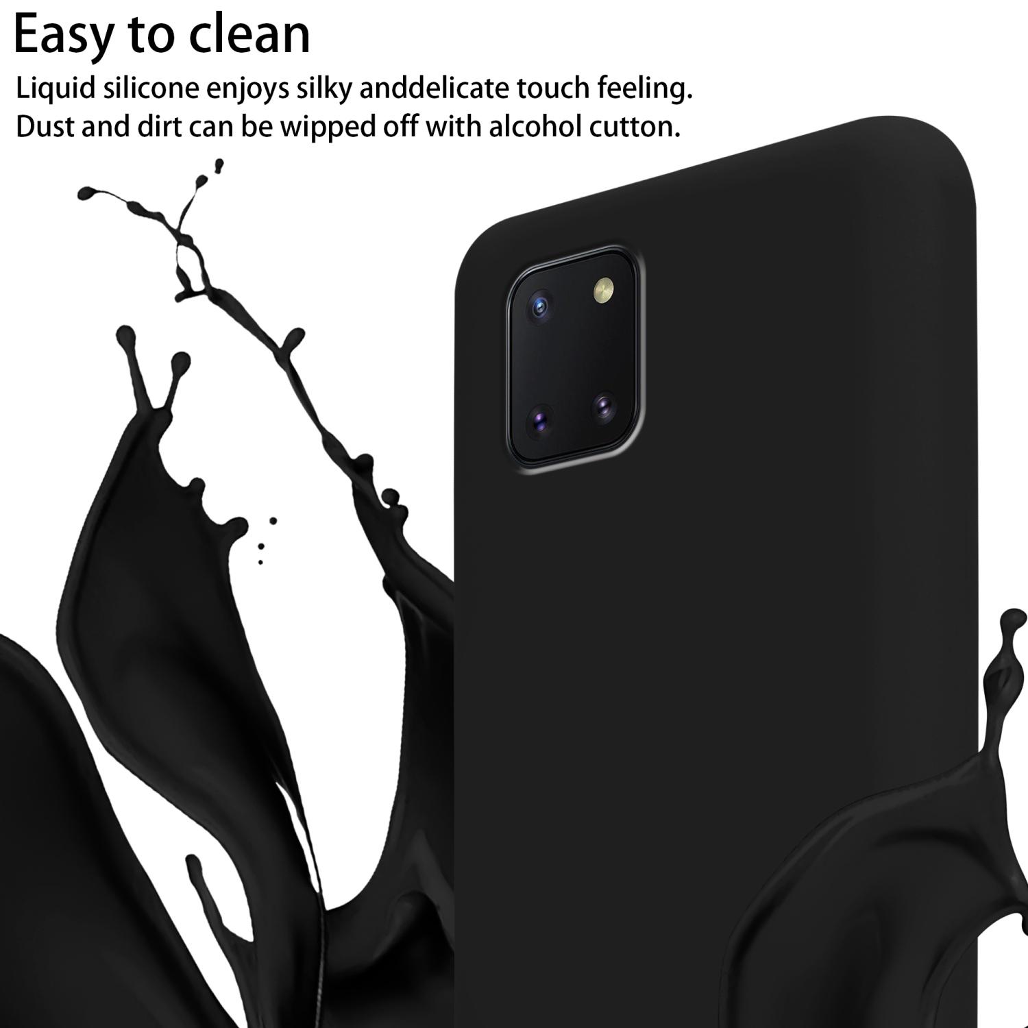 Thumbnail - Cadorabo TPU Cover Handy Kette Liquid (Samsung Galaxy A81), Smartphone Hülle, Schwarz