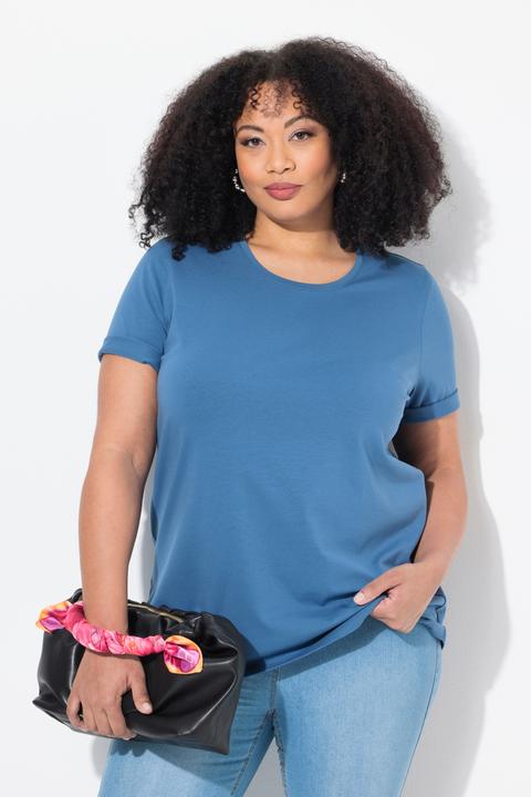Produktbild Ulla Popken T-Shirt, A-Linie, Rundhalsausschnitt, Halbarm (54)