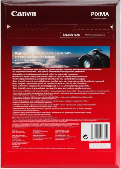 Actual product image Canon PM-101 Pro Premium Mat (210 g/m², A4, 20 pcs.)